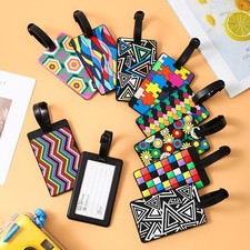 PVC Silikon Kofferanhänger Urlaub Koffer Etiketten Reisetasche Flugzeug Design Farbe