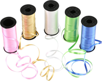 Geschenkband Ringelband 5 Rollen, GeschenkbäNder 5 Farben