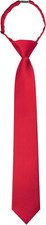 Solid Color Boys Tie Pre-tied Adjustable Kids Necktie for Age 8-12 Wedding Schoo