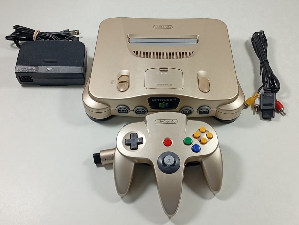 CONSOLE NINTENDO 64 (N64) GOLD NTSC-JAPAN (SANS BOITE/NOTICE - WITHOUT BOX/MANUA