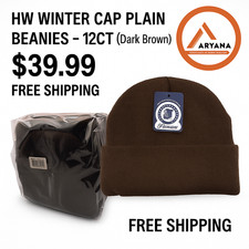 12 Pack Winter Beanie Hats for Men Women, Warm Dark Brown Bulk Pack 39.99