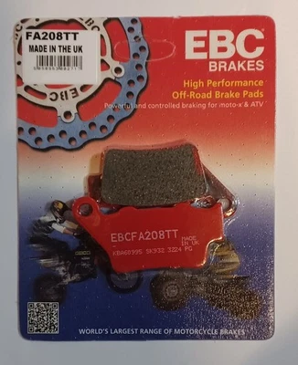 EBC Carbon Plaquettes Frein Disque Arrière TT pour KTM MX 500 (1995) - 1 Paire - Photo 1/4