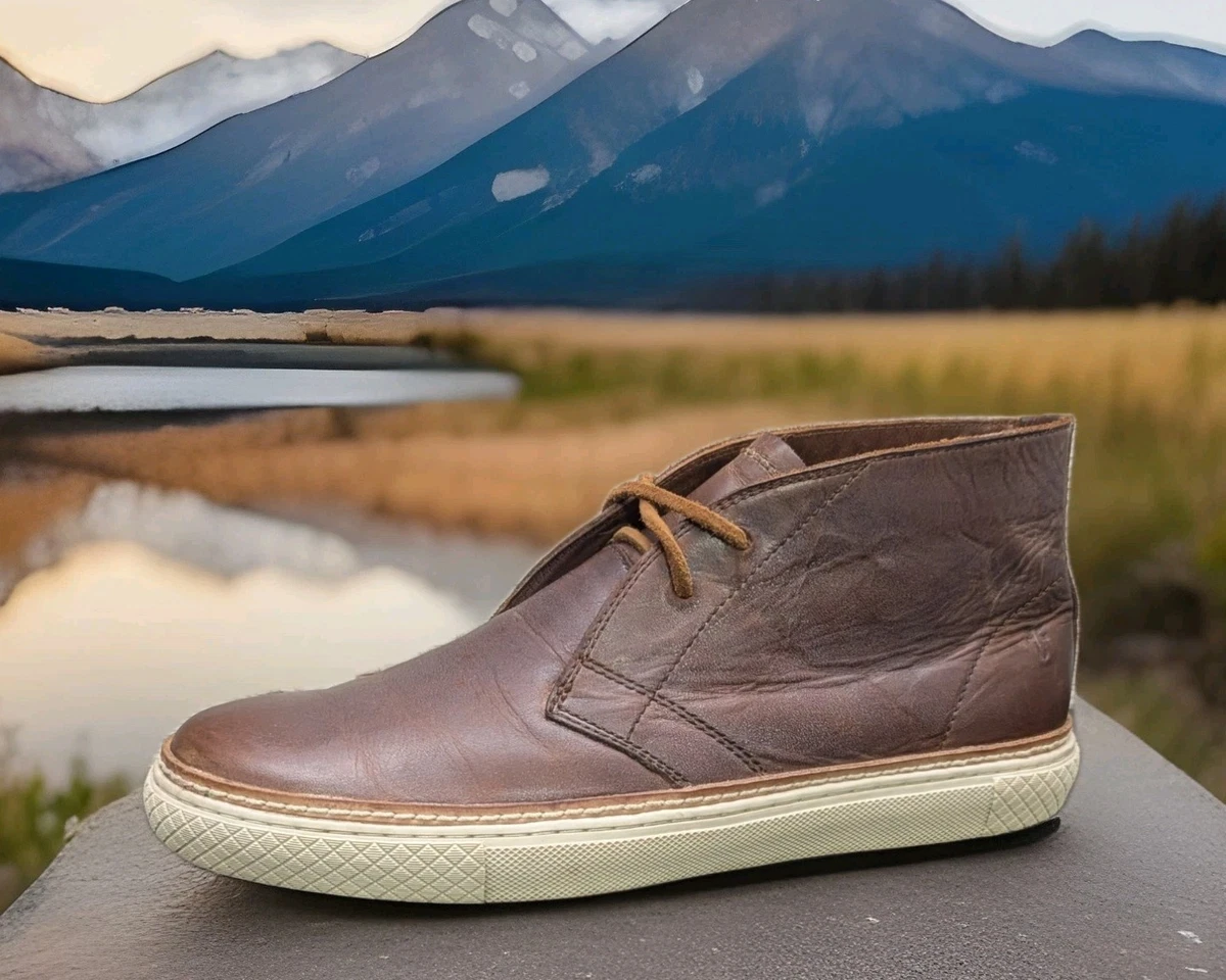Mens Frye Chukka Boots Sz 9.5 Used Brown Leather 3480349-COG Distressed Blemish Amazon.com | Frye Men main image 2