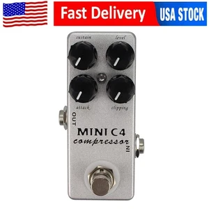 MOSKY MINI C4 Effet compresseur Guitare Pedal True Bypass Guitare Pédale 9V