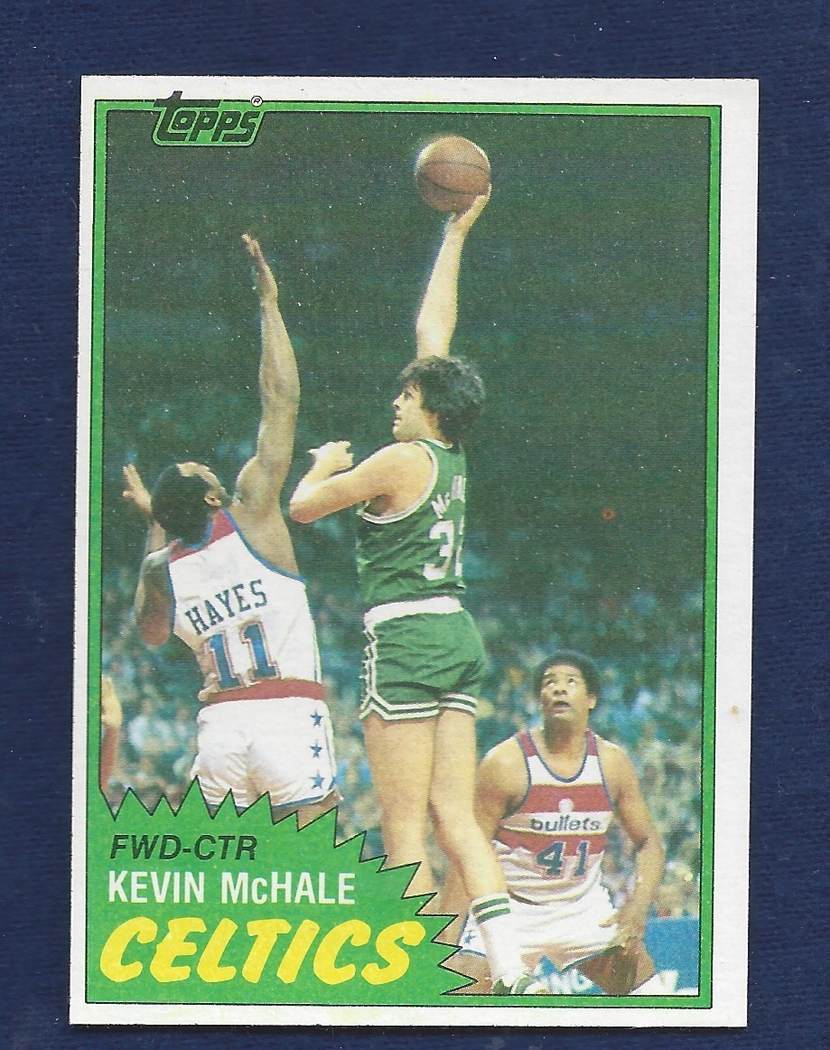 1981 TOPPS #75 KEVIN MCHALE ROOKIE RC EAST  RAZOR SHARP CELTICS HOF .99SHIP Y386