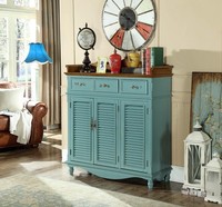 Echtholz Kommoden Blaue Anrichte SchräNke Sideboard Regal Kommode Anrichten Neu