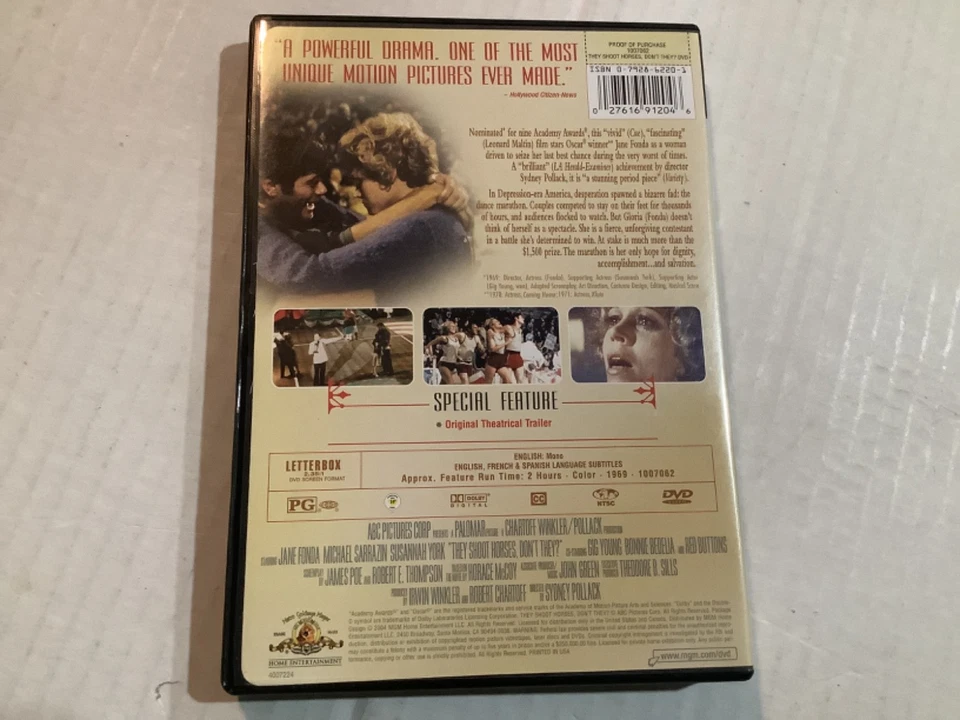 DVD THEY SHOOT HORSES, DON’T THEY? Cult Movie Film MICHAEL SARRAZIN Jane Fonda - Image 2 of 4