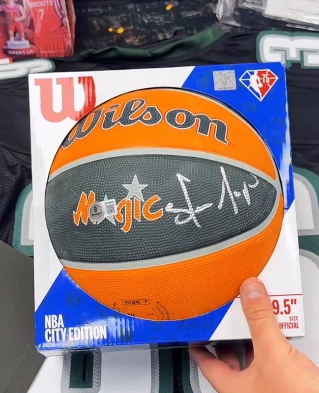 NEW Shawn Kemp Signed Orlando Magic NBA Basketball BAS Authenticated 75TH ANNIV.