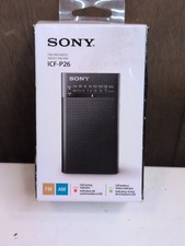 Discontinued Analog Sony ICF-P26 Portable Pocket FM/AM Radio W/ Built-in Speaker