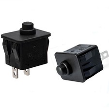 JIARUIXIN 2 Pcs 6volt 12volt 2Pin Plunger Type Power Wheel Foot Pedal Black