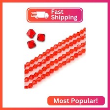 400pcs Czech 8mm Faceted Bicone Crystal Glass Loose Beads Spacer Bulk Light Siam