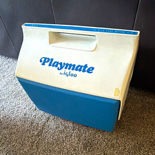 Vintage Playmate by igloo Fishing Lunch Cooler 16QT w/ Carry Handle Made In USA