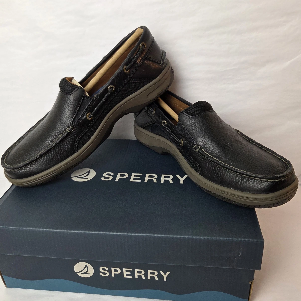 Sperry Top-Sider Black Leather Slip On Loafers Men\'s 8.5M Comfort Dress Shoes Sperry Top-Sider Loafers main image 4