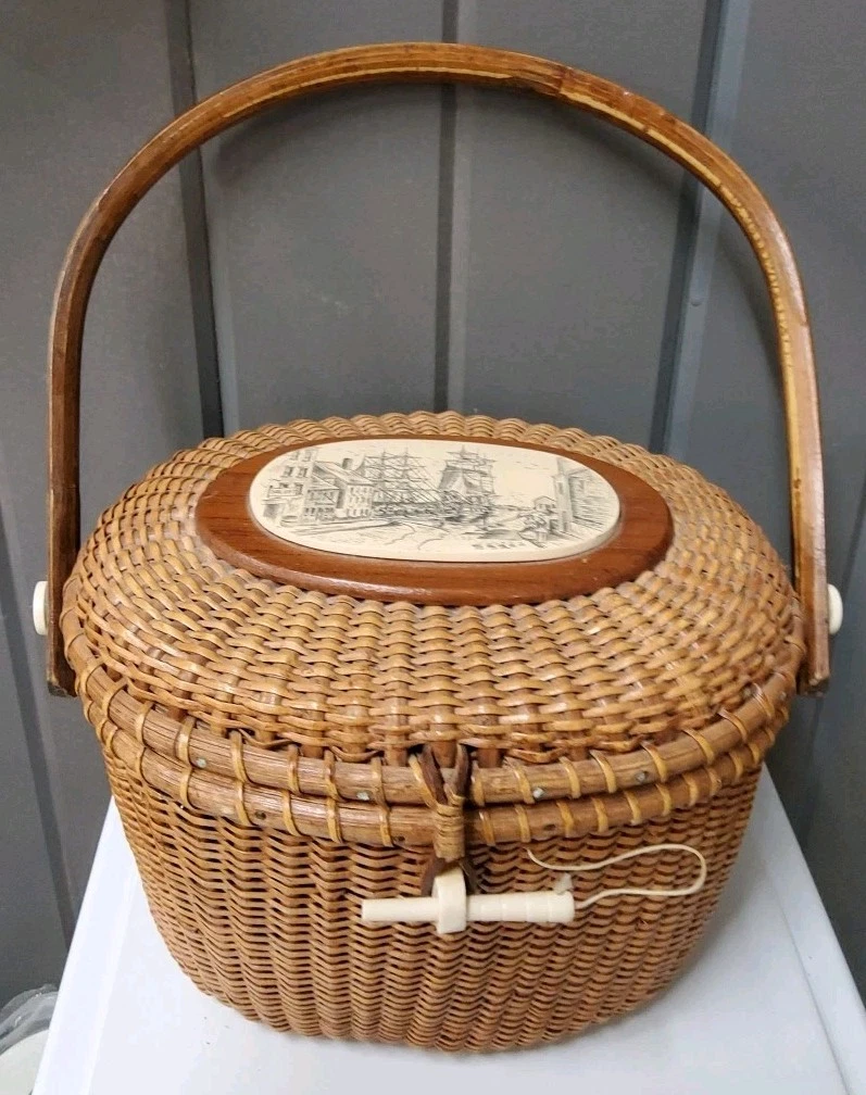 Vintage nantucket basket ナンタケットバスケット　USA Vintage nantucket basket ナンタケットバスケットUSA