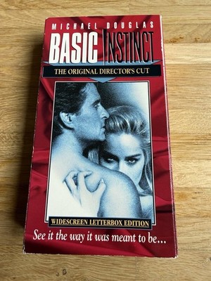 Basic Instinct VHS Director s Cut Unrated Widescreen Letterbox Douglas Stone