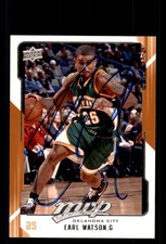 Signed Basketball Card Auto Earl Watson 2008-09 Upper Deck MVP #152 Thunder