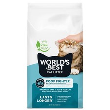 WORLD'S BEST CAT LITTER Poop Fighter Maximum Odor Defense, 15lb, Light Blue