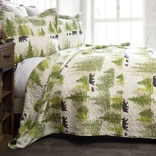 CARSTENS, INC. Rustic Cabin Country Bedding Set, 3-Piece Microfiber Quilt, Ru...
