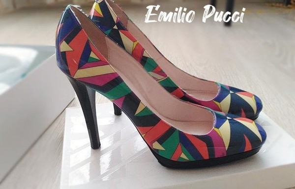 Women Emilio Pucci Heels Pink Leather 39.5