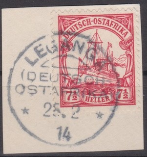 === DEUTSCH OSTAFRIKA Mi. 13 gestempelt "LEGANGA" ===
