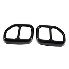 2Pcs Car Tail Pipe Cover Stainless Steel Muffler Tail Tip Pipe Trim Gloss
