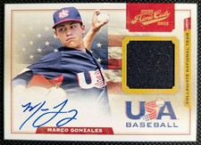 2012 Prime Cuts USA Collegiate Team MARCO GONZALES #10 Auto Game Worn /199