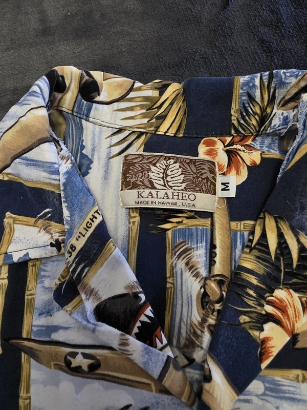 Kalaheo Mens Shirt War Planes Button Up