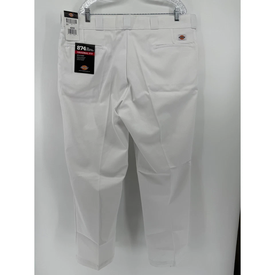 Dickies 874 оригинальный крой белый работы брюки размер 42 x 30 новый с ярлыками - Изображение 4 из 4