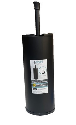 Zenna Home 3-Roll Toilet Paper Holder Matte Black Rust Proof