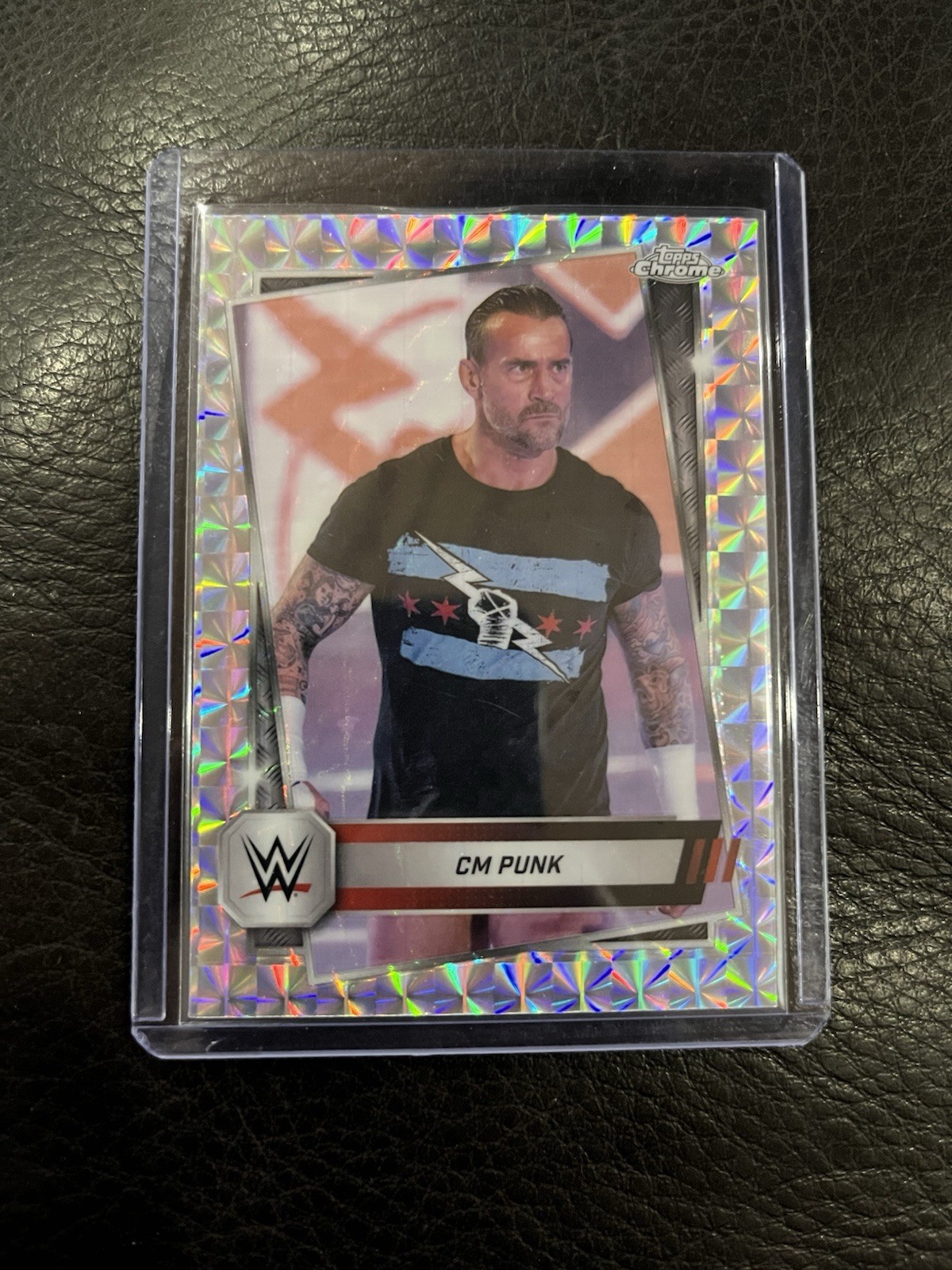 2025 Topps Chrome WWE Geometric Refractor CM Punk RAW #98