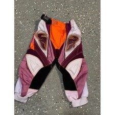 Kids Vintage Motocross Pants Purple Orange Style 1210 Size 16