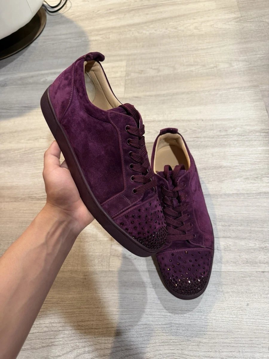 クリスチャンルブタン　パープル スエード ポインテッドトゥパンプス Christian Louboutin Purple Suede Casual Shoes for Men for sale | eBay