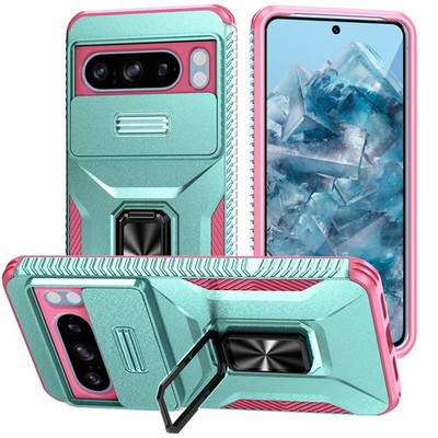 Magnetic Ring Stand Case+Len Cover For Google Pixel 10 Pro XL/10Pro/10/10A/9/8/7