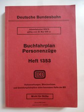 DB,Bundesbahn,1978,Buchfahrplan 1353,Personenzüge,Hamburg,Hannover,Karlsruhe