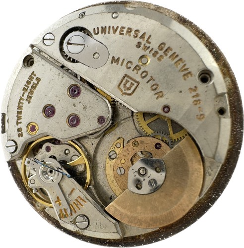 Vintage Universal Geneve Mikrorotor Automatik Herrenuhrwerk 218-9 für Teile - Bild 2 von 3