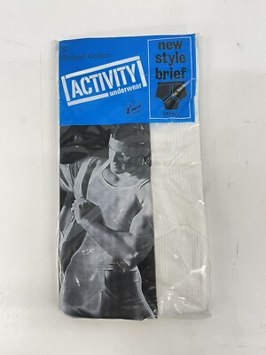 Vintage Slip Y-Front / Ribbed Cotton / Activity / England / NOS / Small