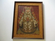 JOSE MARIA DE SERVIN OIL PAINTING ON BOARD ICONIC MEXICAN MODERNIST PORTRAIT