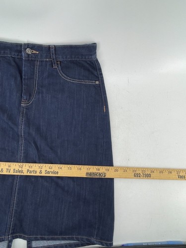 Old Navy Women's Denim 5 Pocket High Rise Dark Wash Skirt Size 8 - Picture 10 of 13