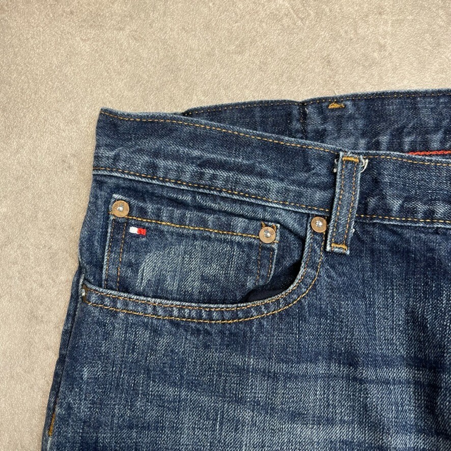 Tommy Hilfiger Denim Jeans Mens 38" Regular Straight Fit Trousers, Blue image 5