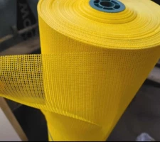 Vinyl Coated Mesh Yellow 9x9 6.5oz 40" Wide x 100 Yards by Bruin Plastics - NOS