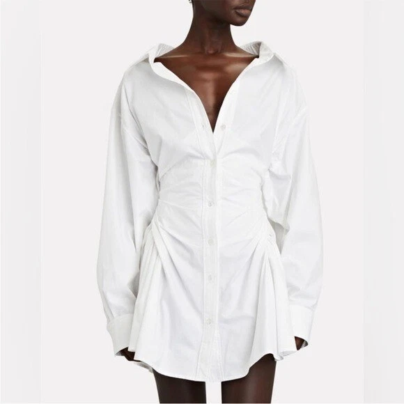 Abito Mini Camicia ALEXANDER WANG Riunito 4 Nuovo con etichette