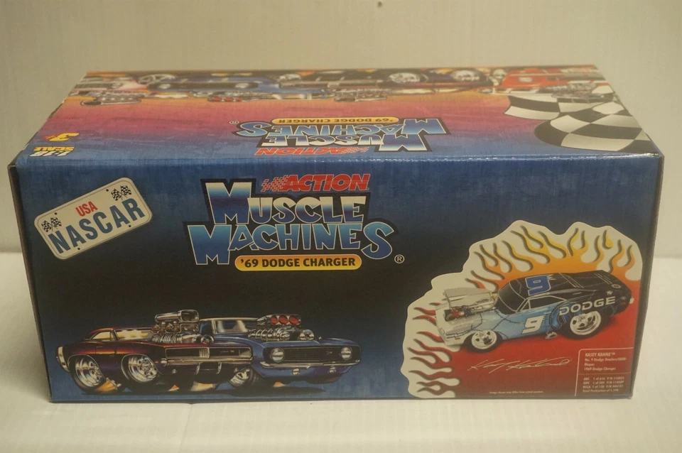 Dodge Charger Muscle Machines 1/18 Kasey Kahne #9 Dodge Dealers / MOPAR 1969 - Imagem 2 de 4