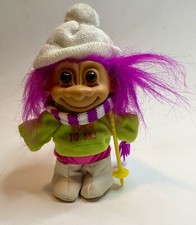 Russ SKI TROLL PINK Hair BORN TO SKI Sweatshirt 1 Pole SKIER 1834 Vintage