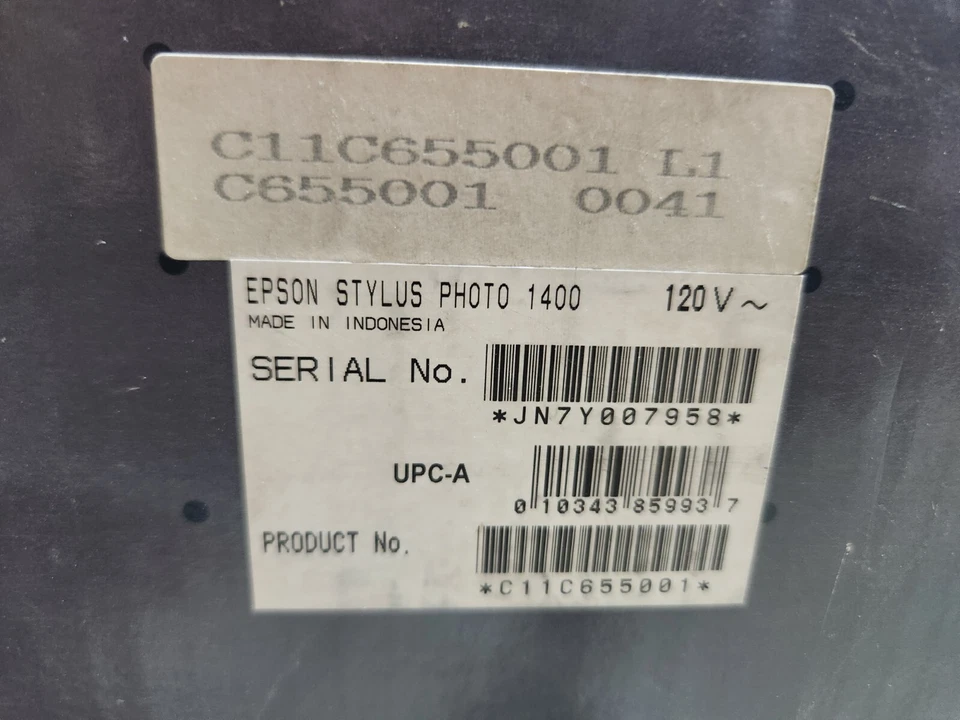 Epson Stylus Photo 1400 Wide Format Color Digital Photo HD Inkjet Printer Black - Image 2 of 4