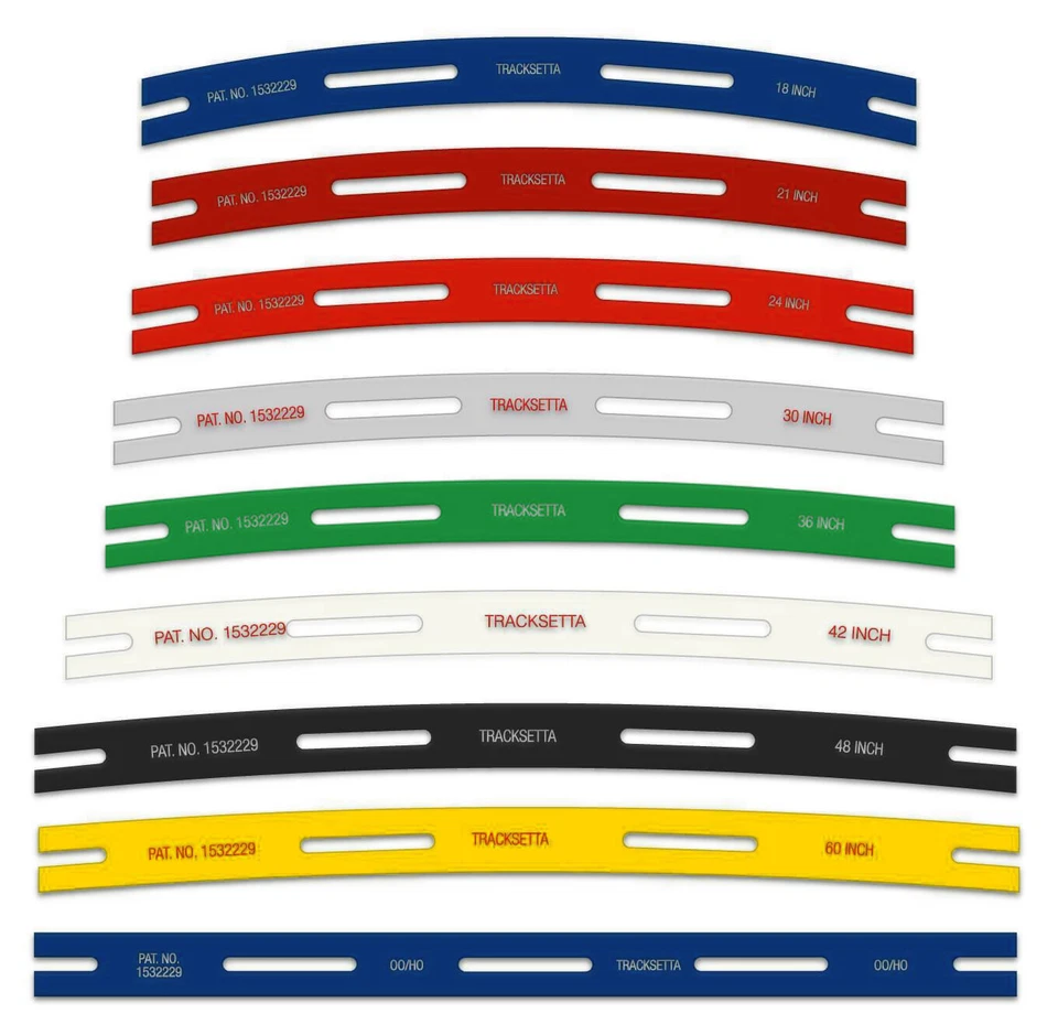 Track Laying Templates, straight & curves Tracksetta - OO/HO gauge
