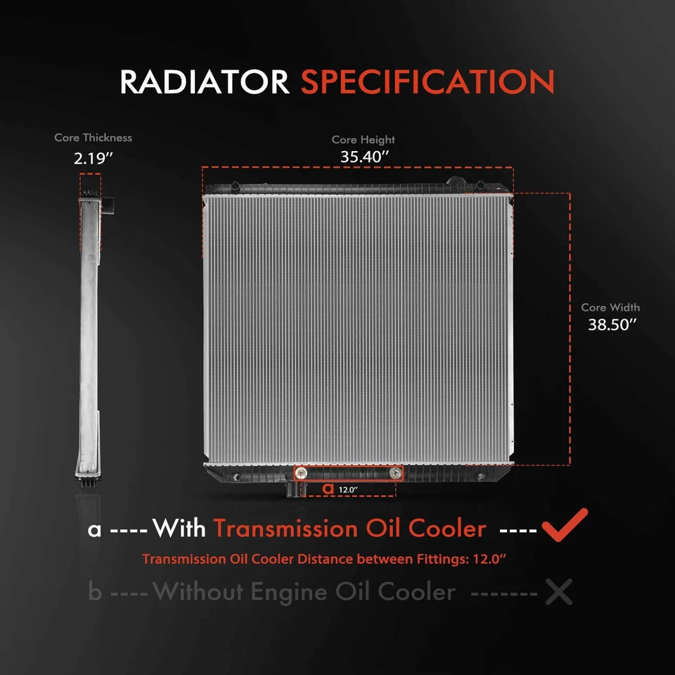 Radiador para International Harvester ProStar 8500 8600 TranStar 08-11 transmisión automática Foto 2 de 4