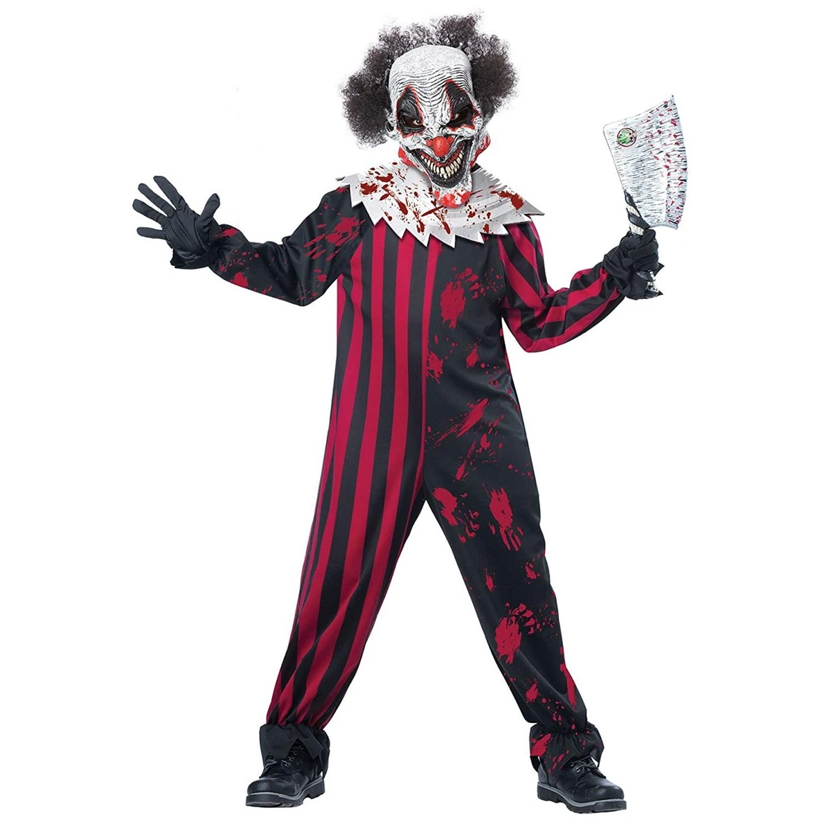 Black and best sale red clown costume