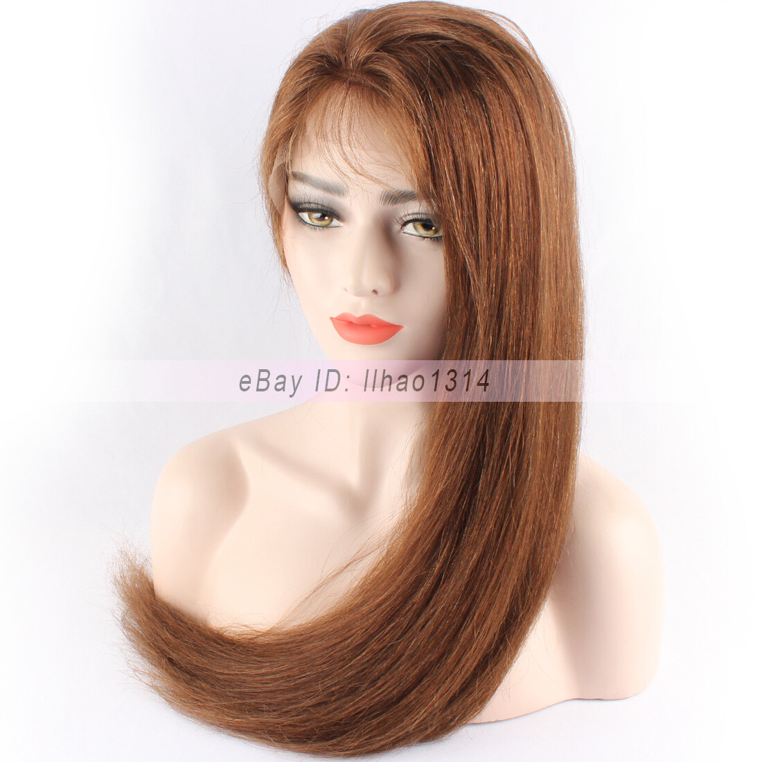 Full Lace Wig 6"x6" Silk Top Human Hair Indian Remy 24" #4 Color Customized  | eBay
