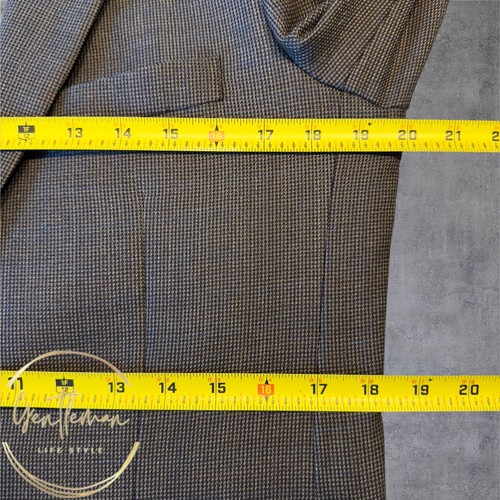 PRONTO UOMO Mens Blazer Sport Coat Two Button Jacket 39L 100% Wool Brown Suits - Picture 8 of 13