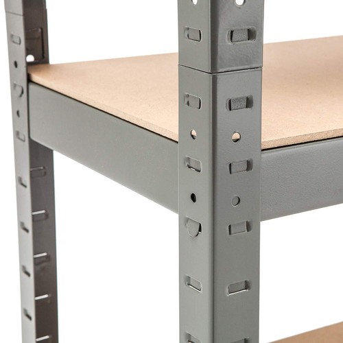 Heavy Duty Grey Garage Shelving Rack 5 Tier Boltless Storage Unit Warehouse Shop - Picture 2 of 7